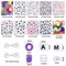96 Colors 3000pcs Pony Beads Bracelet Making Kit Friendship Bracelet Kit Rainbow Kandi Beads with Letter and Heart Beads Elastic Threads for Jewelry Necklace Making